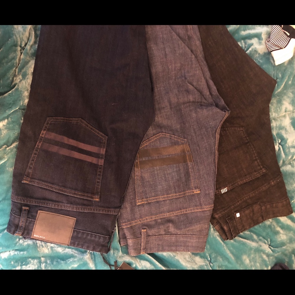 Three pairs of never worn men’s denim. Size 34.